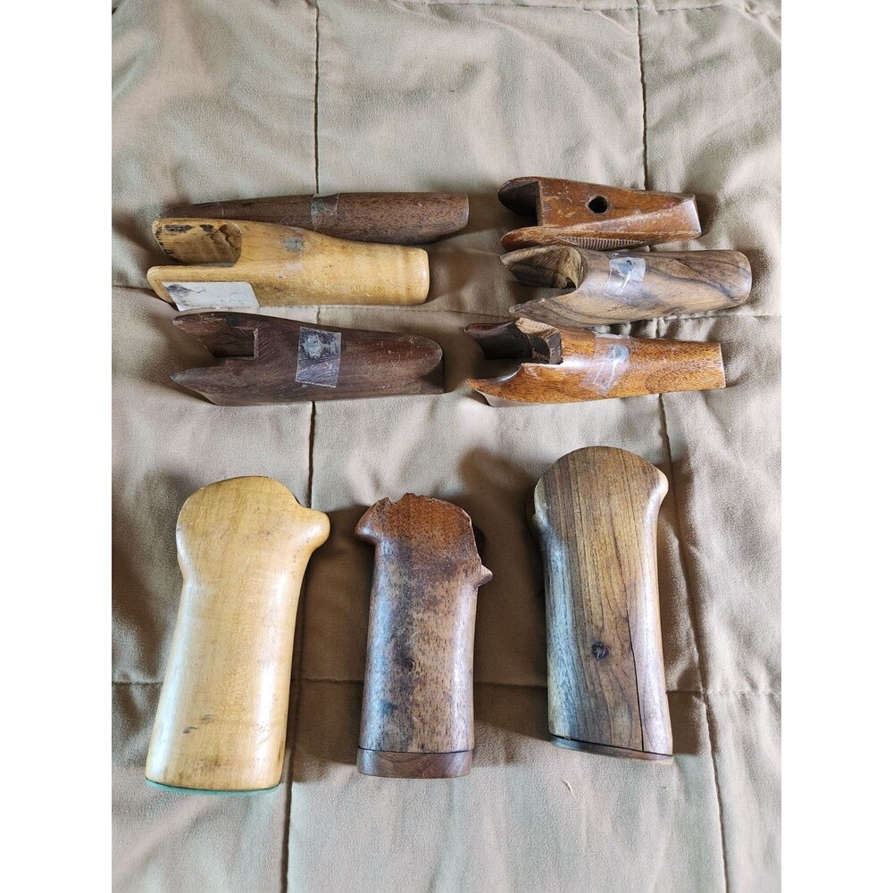 Mixed Lot Vintage Wooden Gun Parts Forends Handguards Rear Pistol Grips Repair